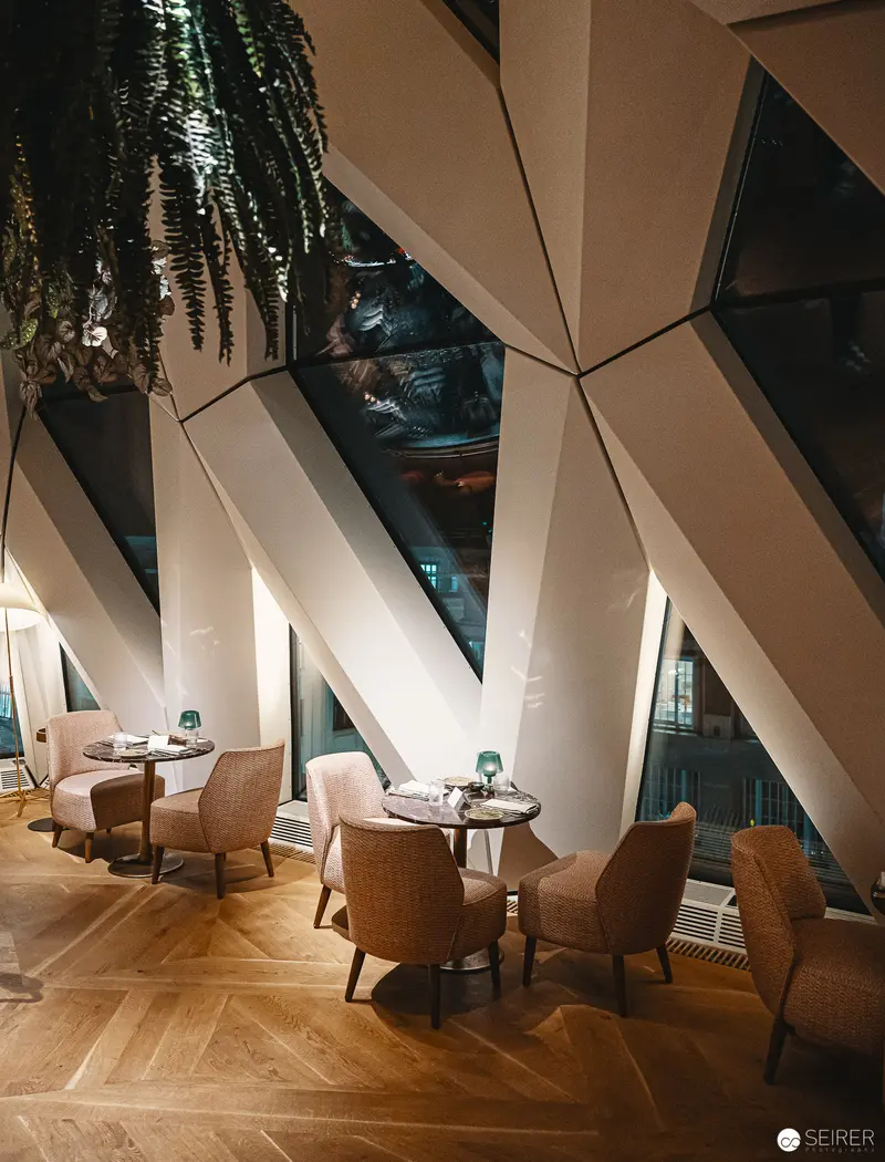 Modern Dining Space at Hotel Motto's Geometric Interior, Vienna