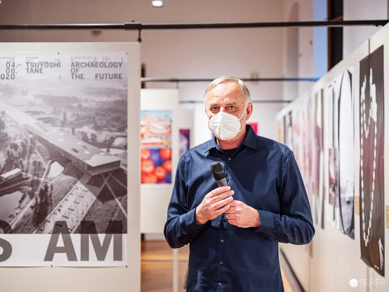 Curator Speaking at "100 Best Posters" Exhibition Press Conference at MAK Vienna