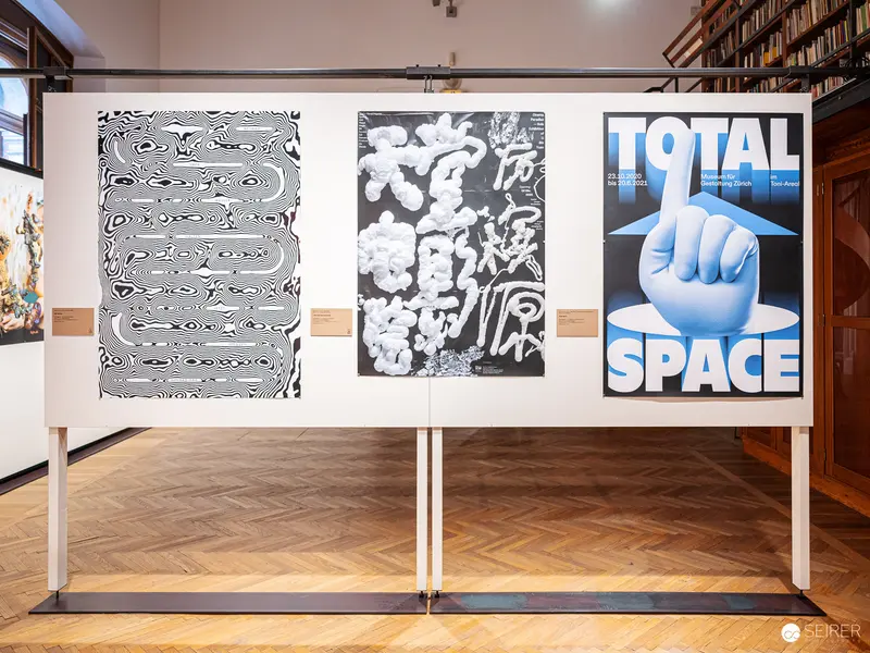 Graphic Design Exhibition Featuring Bold Typography and Conceptual Posters