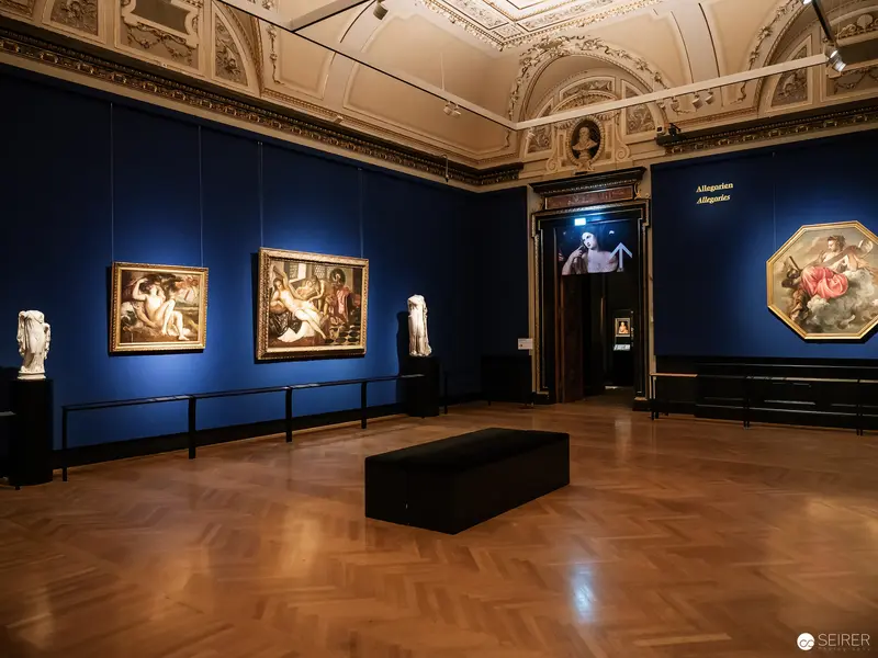 Tizian's Women Exhibition at Kunsthistorisches Museum Vienna, Blue Gallery View