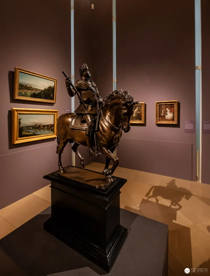 Bronze Equestrian Statue on Display at Liechtenstein Garden Palace Exhibition