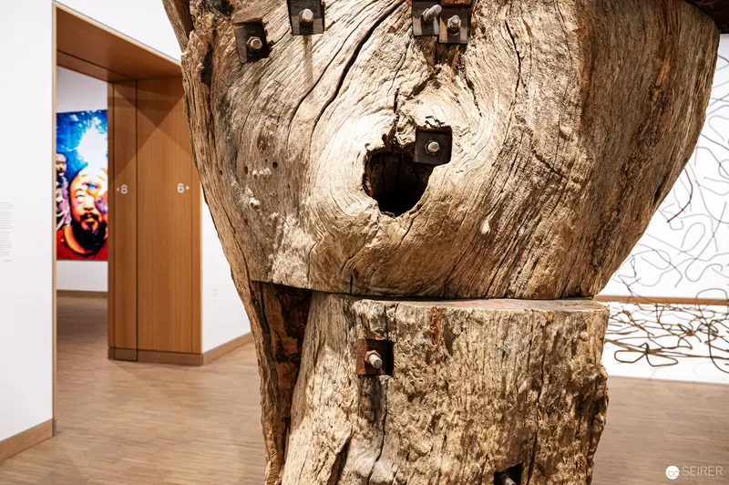 Ai Weiwei's Fragmented Tree Trunk Sculpture at Albertina Modern Vienna