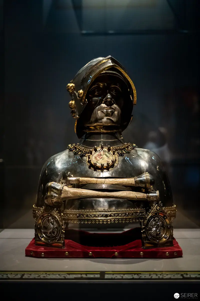 Ornate Baroque Reliquary Bust from Kunsthistorisches Museum Wien Exhibition
