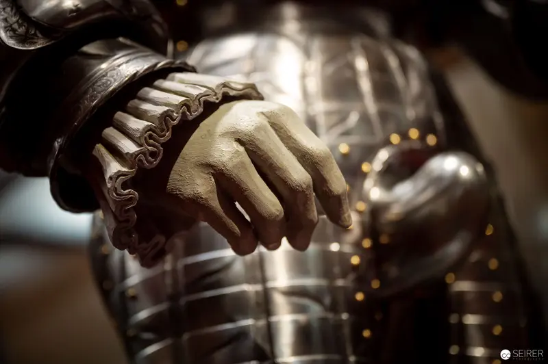 Intricately Detailed Medieval Gauntlet from Royal Armor Exhibition at KHM Wien