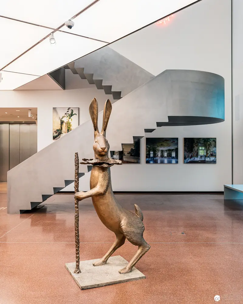 Bronze Hare Sculpture at Heidi Horten Collection "Open" Exhibition, Vienna 2022