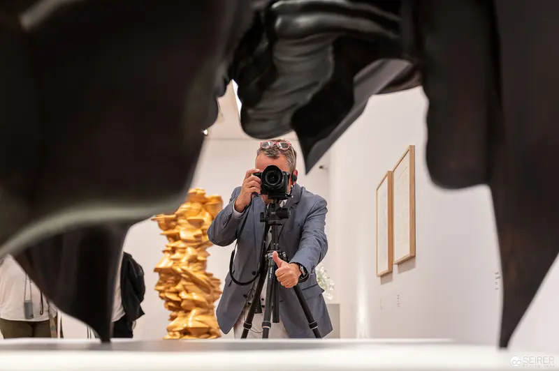 Photographer Documenting Tony Cragg Exhibition at Albertina, Vienna