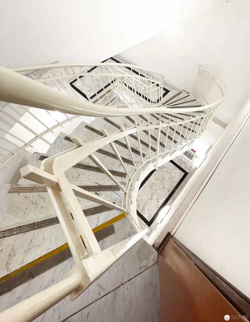 White Spiral Staircase at Architectural Photography Event, National Library Vienna