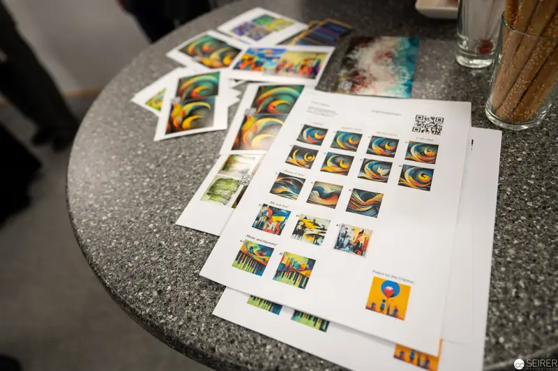 Artistic Postal Stamps Featuring Colorful Abstract Design Sheets