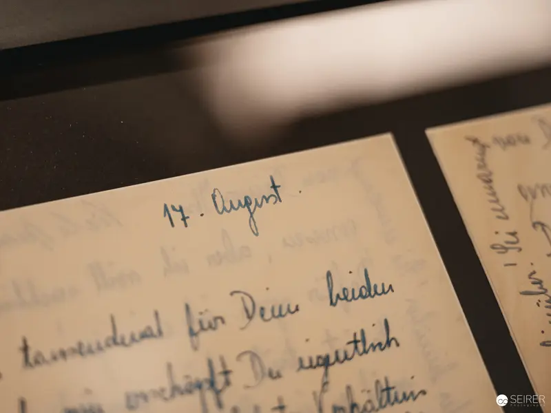 Handwritten Note Dated 14 August in Archival Document from Bachmann Exhibition