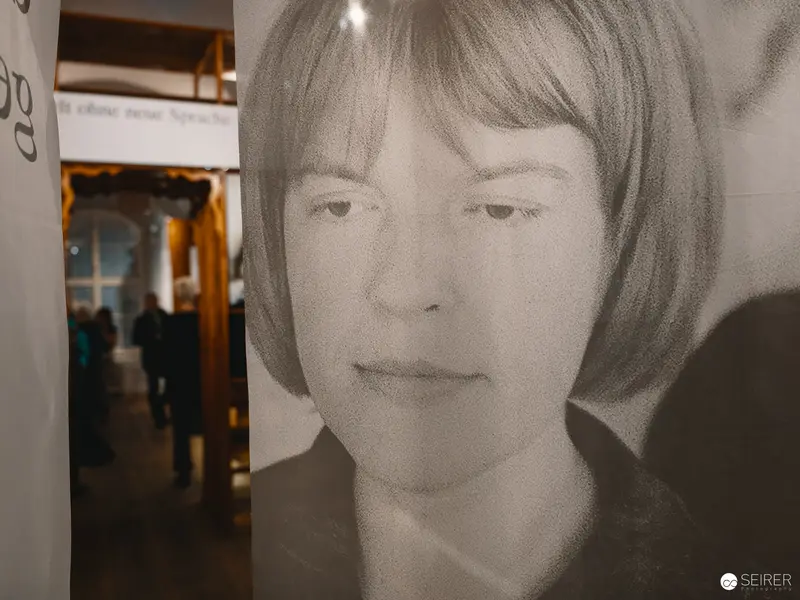 Portrait of a Woman at Ingeborg Bachmann Exhibition in Vienna Literature Museum
