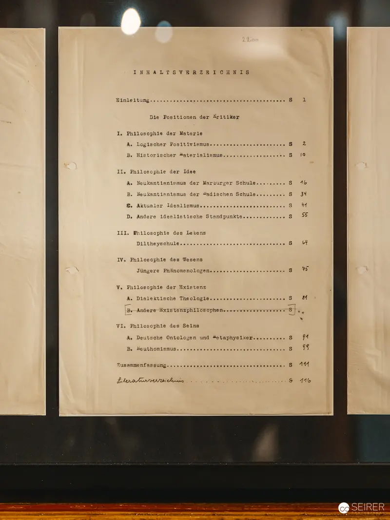 Table of Contents for Scholarly Document with Numbered Sections