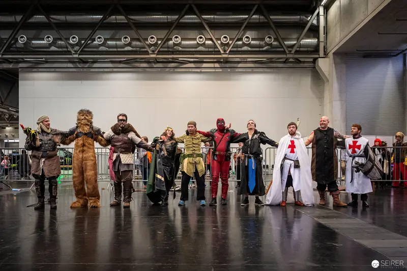 Costumed Performers Lineup at Vienna ComicCon 2022 Showfight Performance