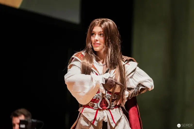 Cosplay Central Crown Championship Performer in Elaborate Historical Costume at VIECC 2022