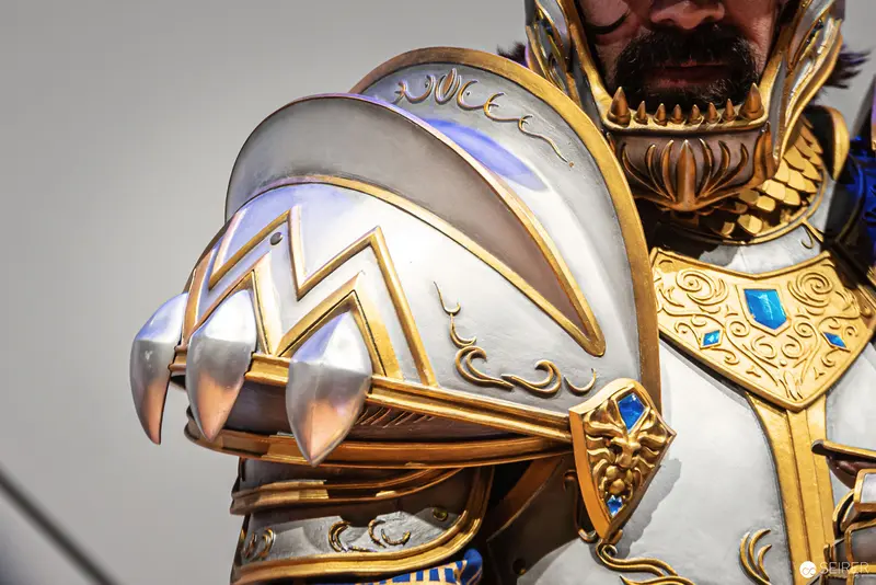 Ornate Gold and Silver Armor Cosplay at Vienna ComicCon 2022 Championship