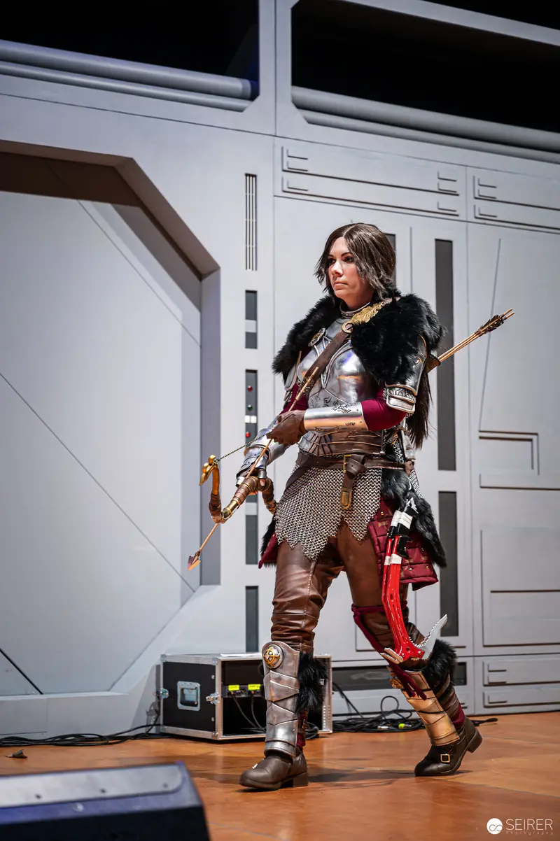 Cosplay Central Crown Championship Contestant in Futuristic Warrior Costume at VIECC 2022