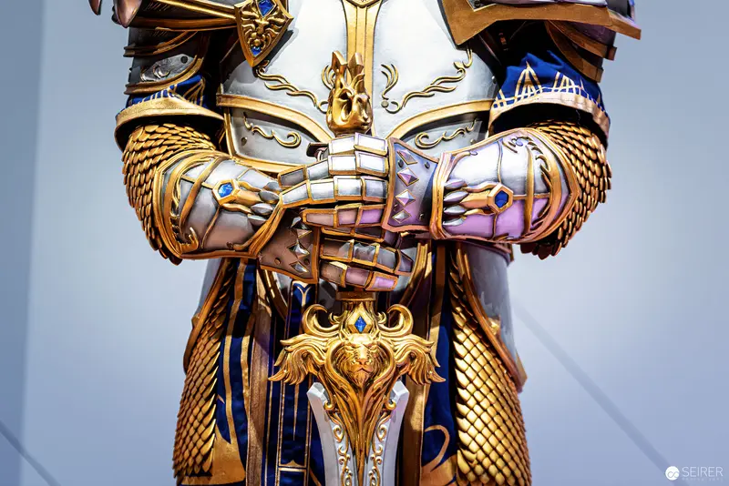 Ornate Golden Armor Cosplay at Vienna ComicCon 2022 Championship