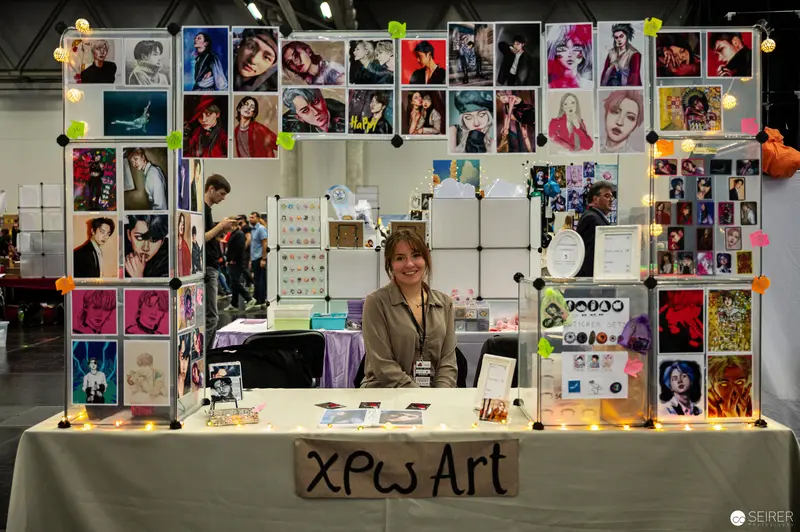 XpwArt Booth Displaying Diverse Portrait Photography at Vienna ComicCon 2022