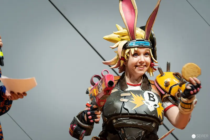 Cosplay Performer in Bunny Ear Headdress at Vienna ComicCon 2022