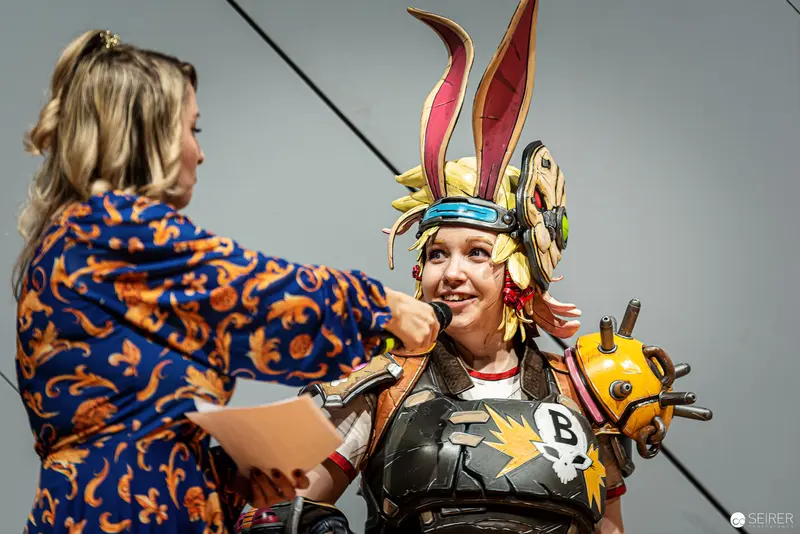 Cosplayer in Bunny-Ear Headdress at Vienna ComicCon 2022
