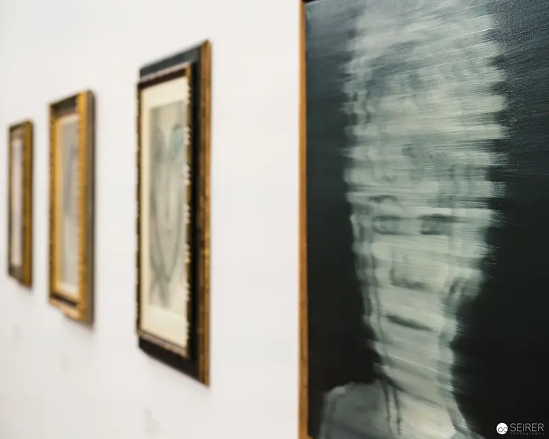 Blurred Artwork Frames in Gallery Exhibition View of Heidi Horten Collection