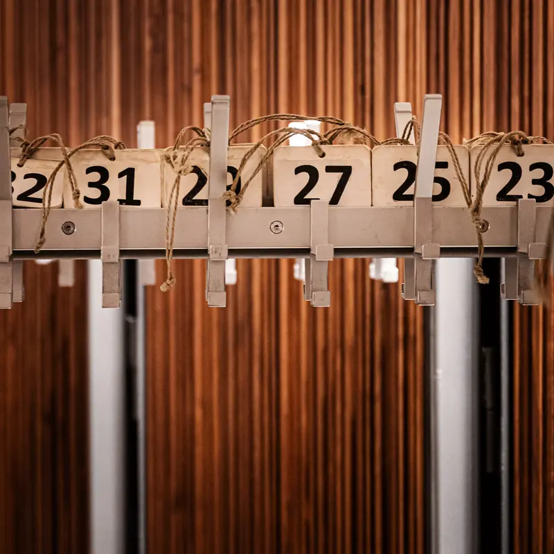 Numerical Display on Industrial Metering Panel with Copper Background