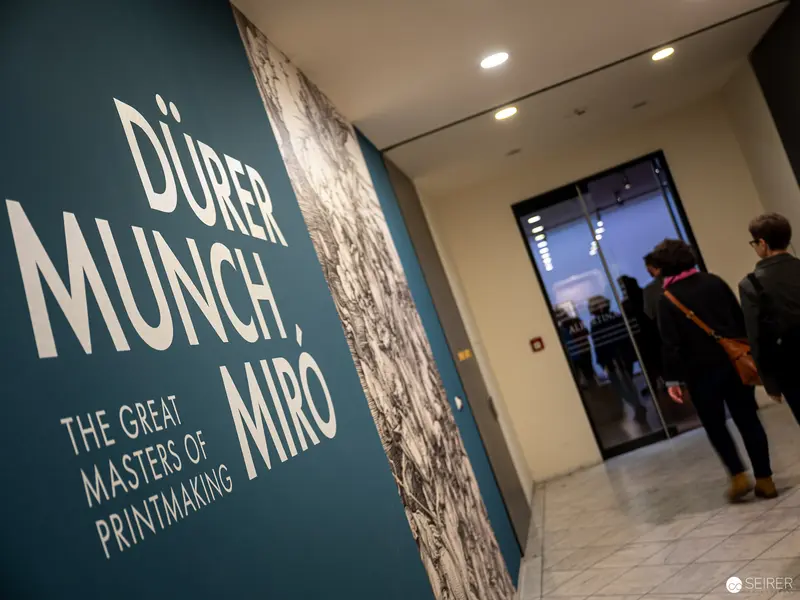 Dürer, Munch, Miro Exhibition Signage at Albertina Museum, Vienna