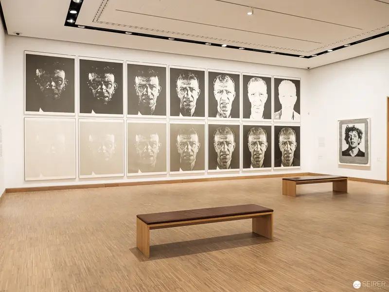 Progression of Portraiture: Warhol-Style Gradual Facial Transformation in Monochrome