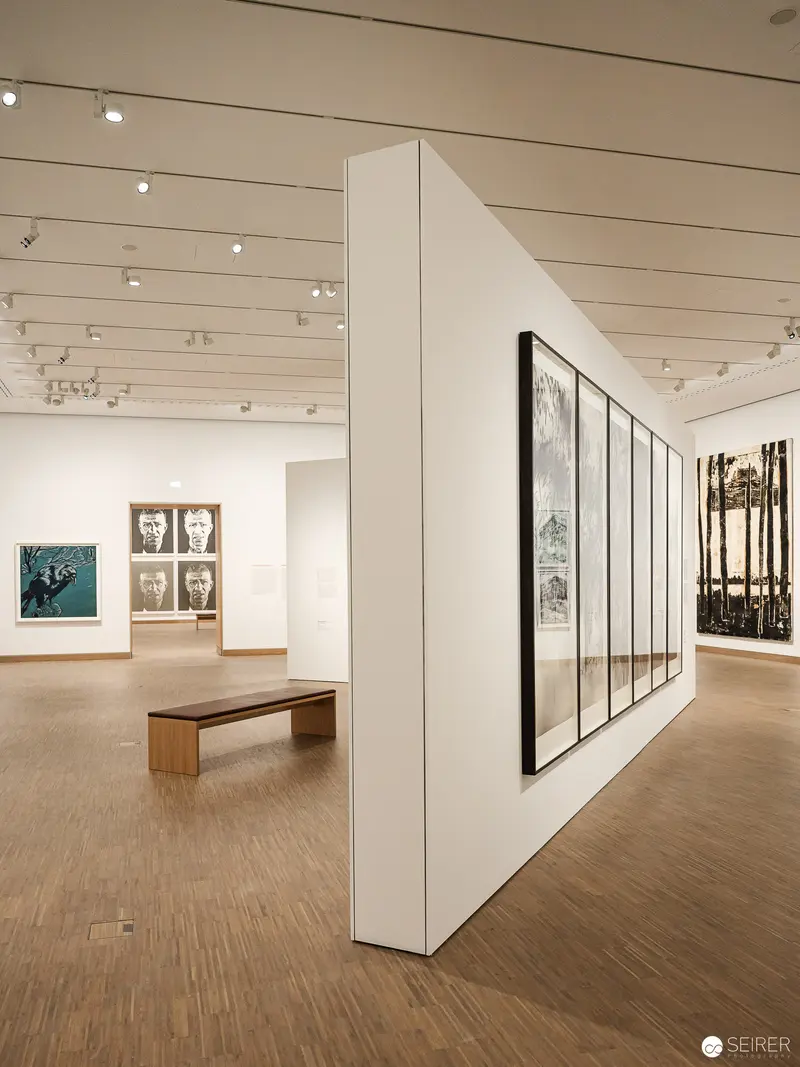 Gallery Interior at "Andy Warhol bis Damien Hirst" Exhibition, Albertina Modern