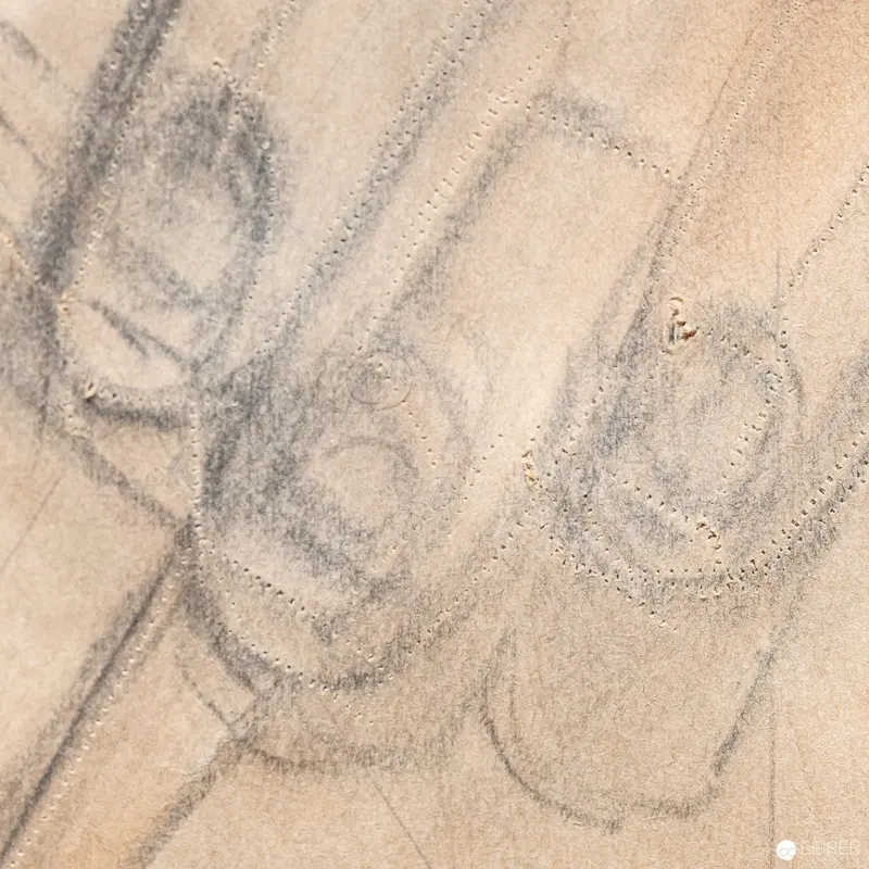 Alex Katz Sketch: Gestural Graphite Study on Warm Toned Paper