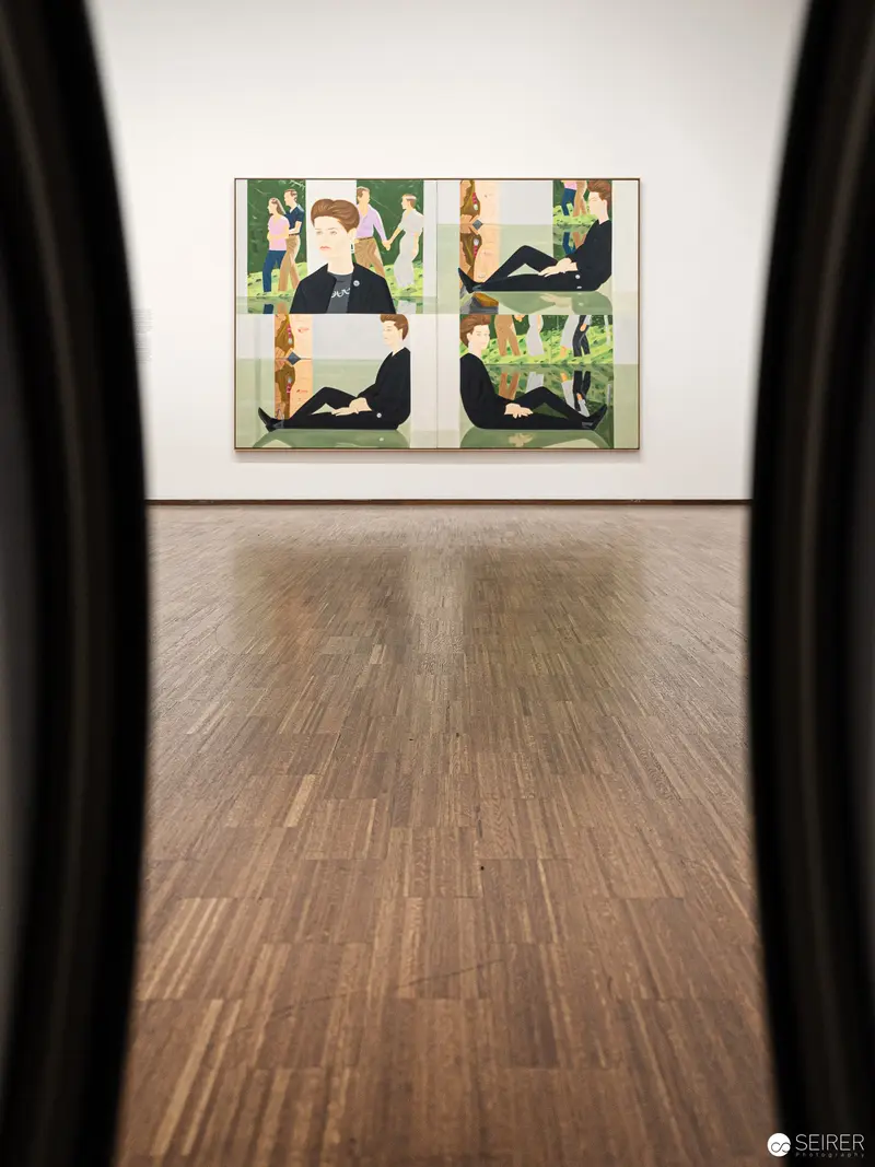 Alex Katz Exhibition View at Albertina Wien, Framed Painting Through Gallery Doorway