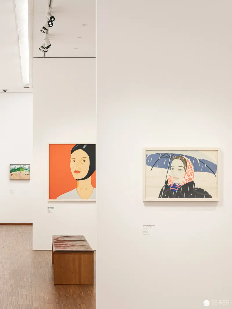 Alex Katz Exhibition View at Albertina Wien: Portraits in Orange and Blue