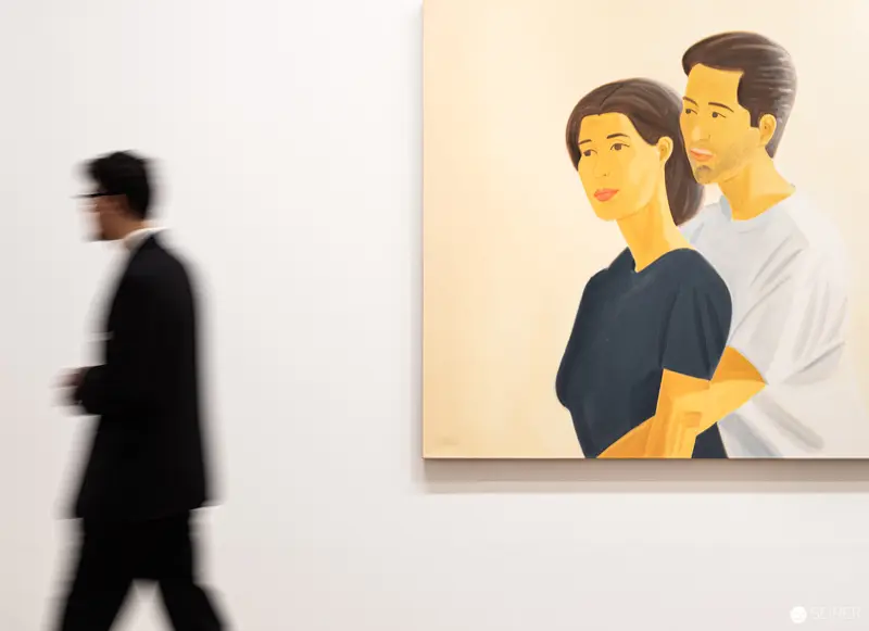 Alex Katz Exhibition: Blurred Motion and Stylized Portrait at Albertina, Vienna
