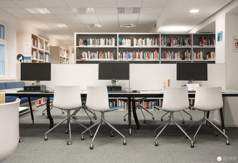 Modern Library Workspace at Webster University Vienna Study Center