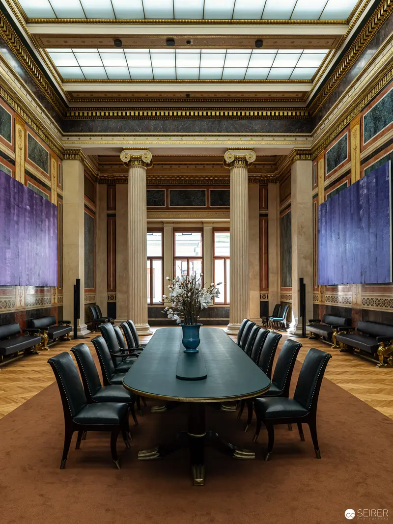 Neoclassical Conference Room in Vienna's Historic Parliamentary Building