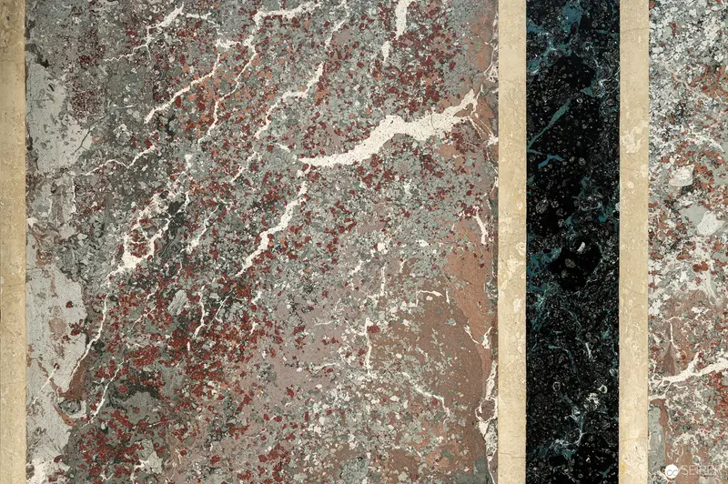 Abstract Marble Surface with Textural Variations and Color Gradations