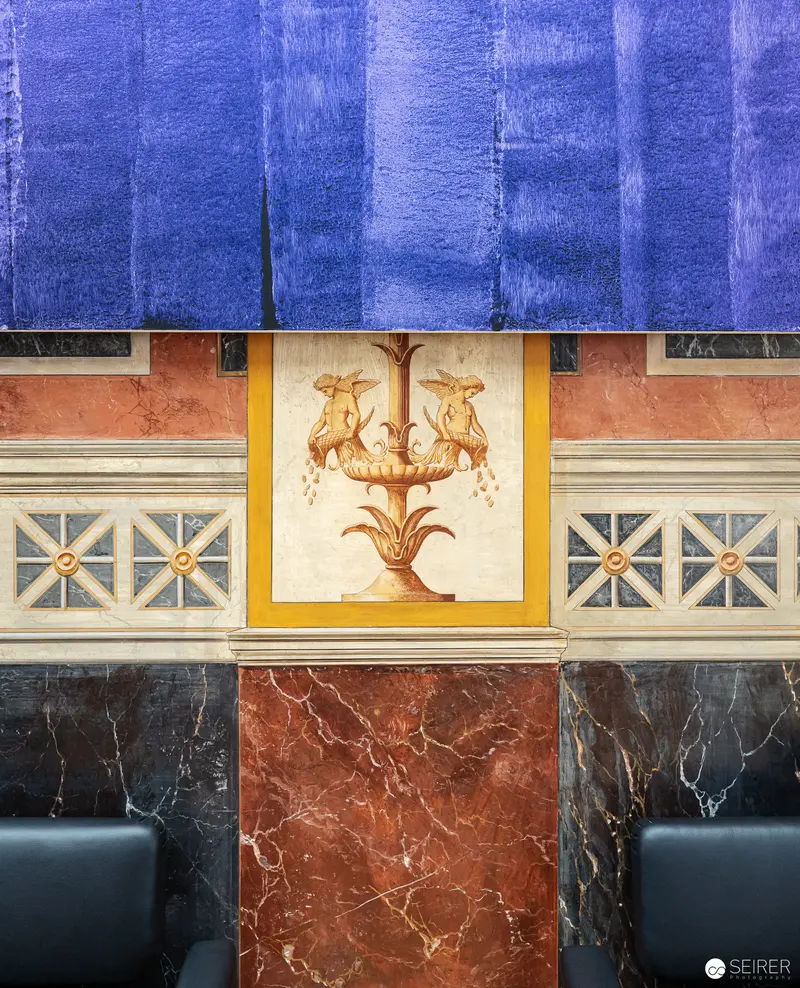 Ornate Architectural Detail from Vienna Parliament with Decorative Interiors