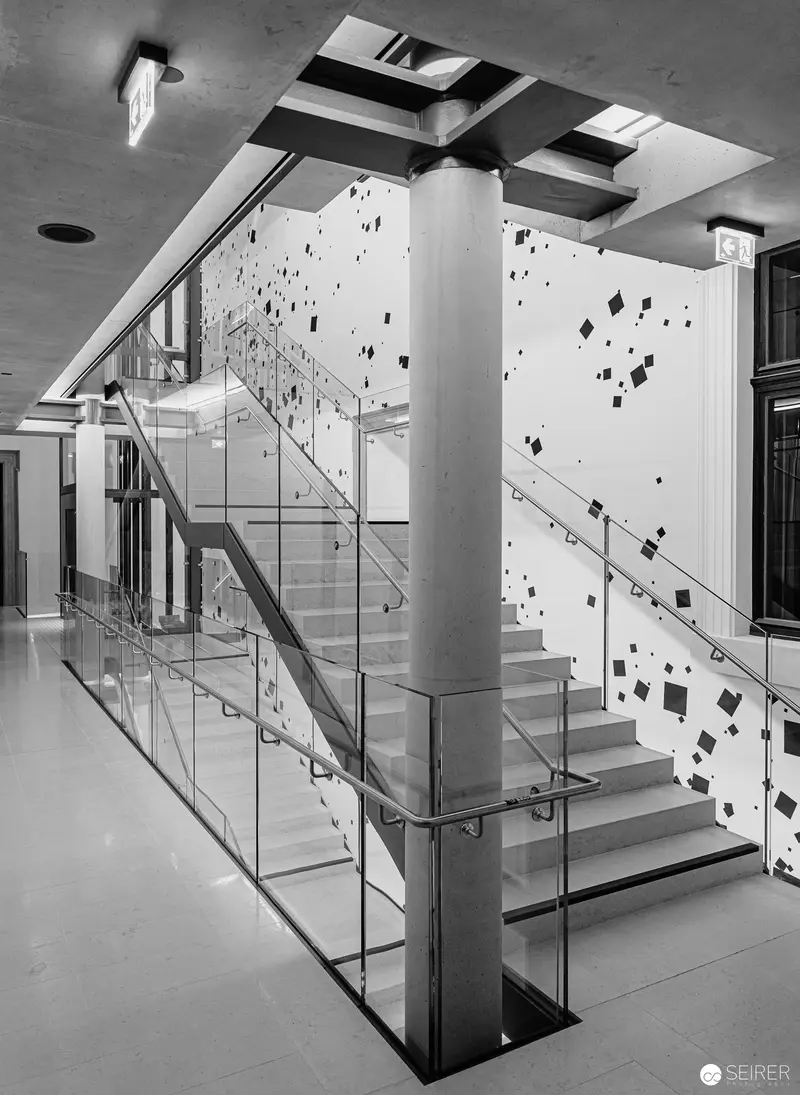 Esther Stocker's "Galaxie" - Architectural Intervention at Hauptstiege 1, Vienna
