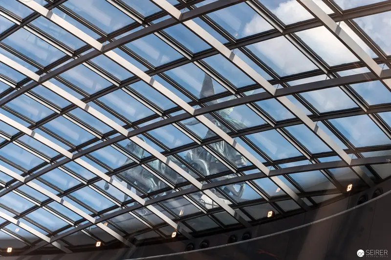 Modern Glass Ceiling Architecture at Vienna Parliament Building