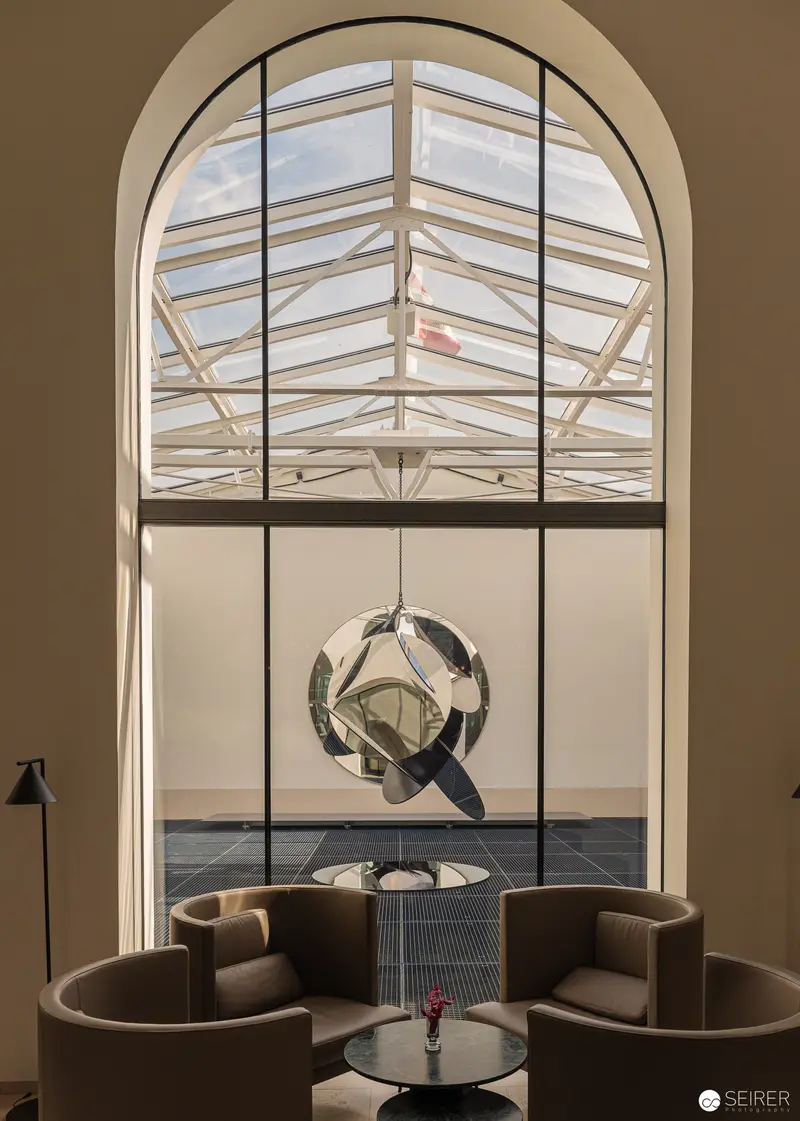 Eva Schlegel's Architectural Composition at Kelsen Rooftop-Restaurant, Vienna