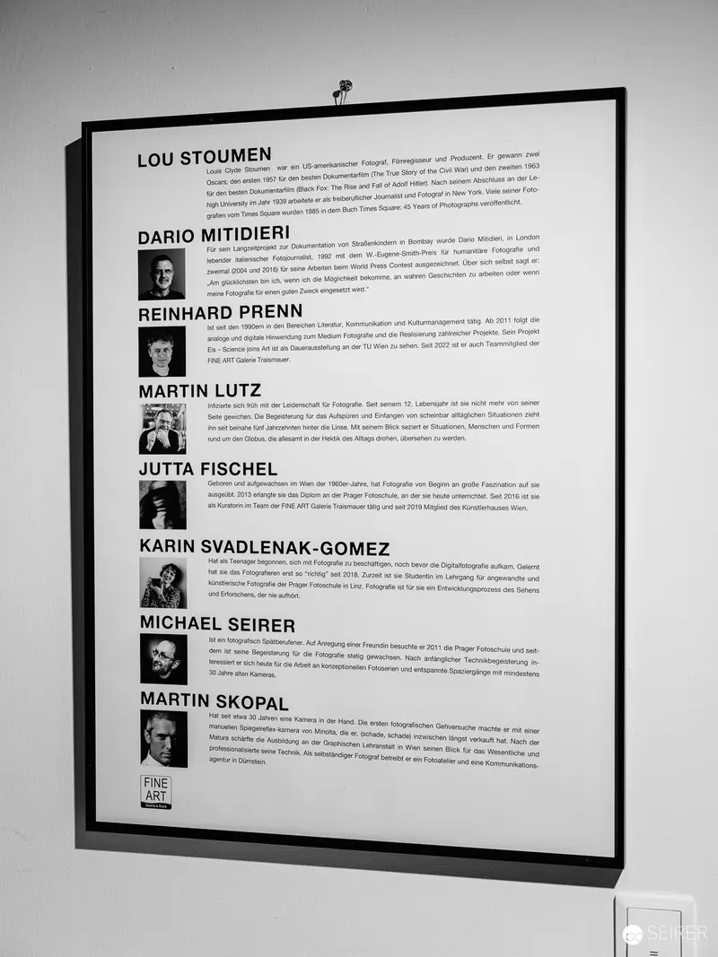Exhibition Panel "17 Sisters" Vernissage at Fine Art Gallery Traismaur
