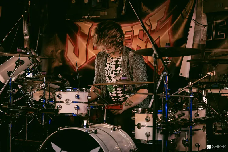 Drummer Performing Intense Set at Replugged during Jokers IV Concert in Vienna