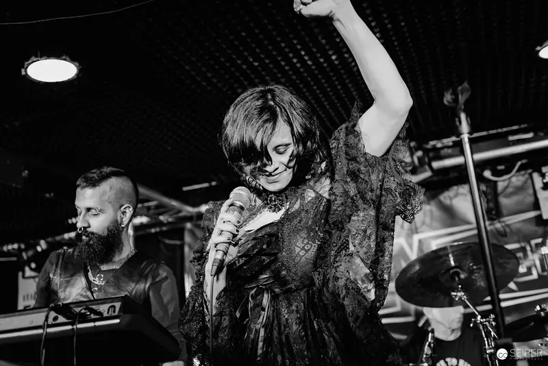 Nightmarcher Performing Intense Live Set at Replugged Vienna in Monochrome