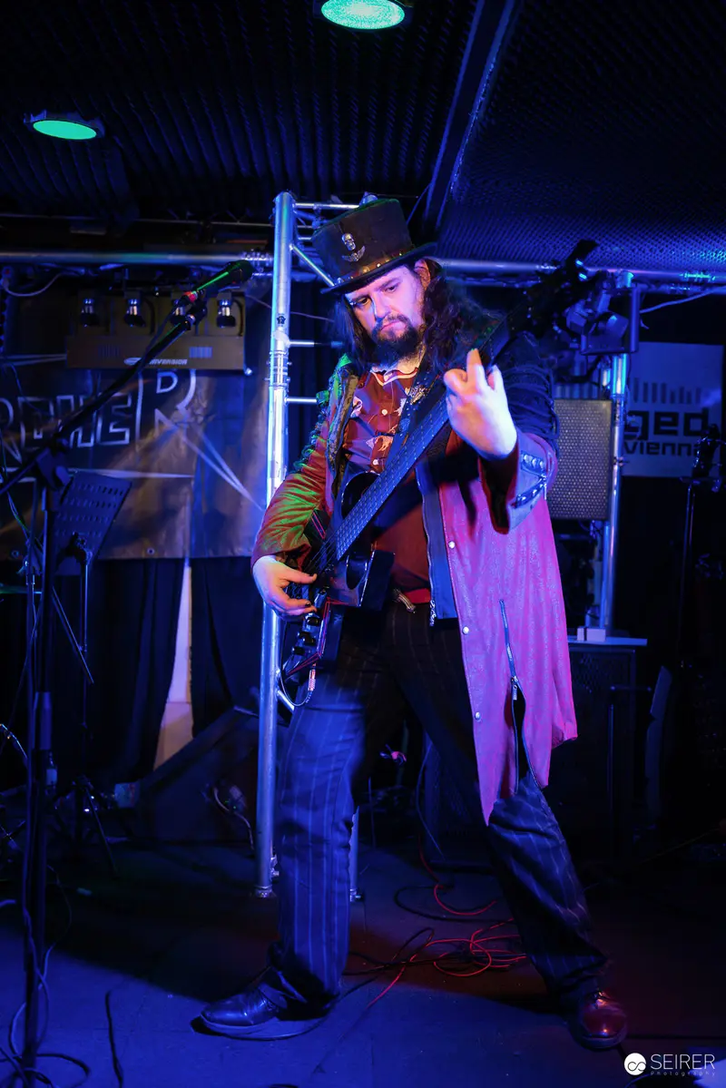 Nightmarcher Performing Intense Electric Guitar Set at Replugged Vienna