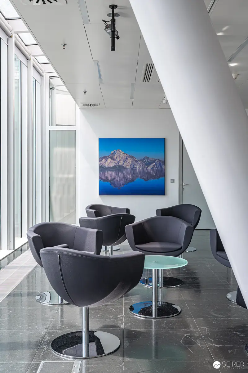 Helmut Ditsch Mountain Landscape in Modern Corporate Meeting Space