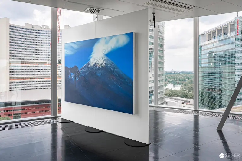 Helmut Ditsch Volcano Landscape at Strabag Kunstforum Exhibition, 2023