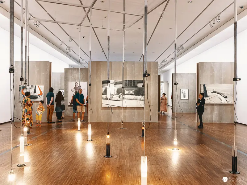 VALIE EXPORT Exhibition at Albertina: Illuminated Photographic Installation