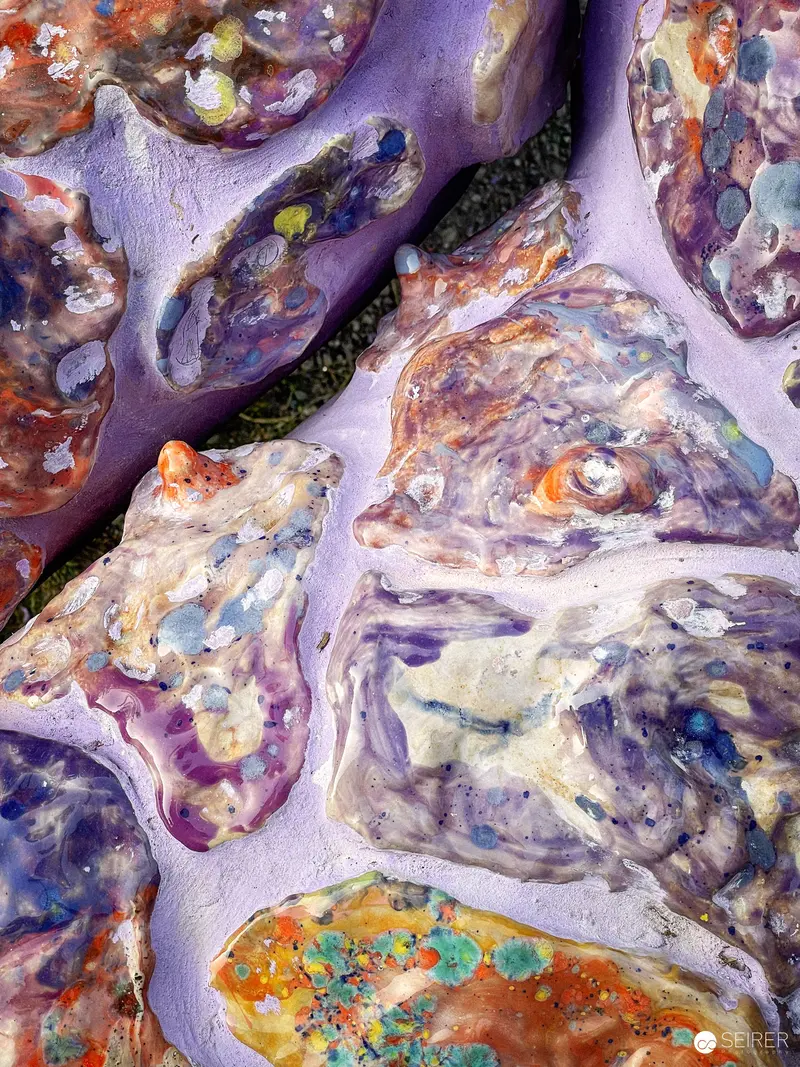 Organic Abstraction: Geological Textures in Vibrant Multicolored Microscopic Landscape