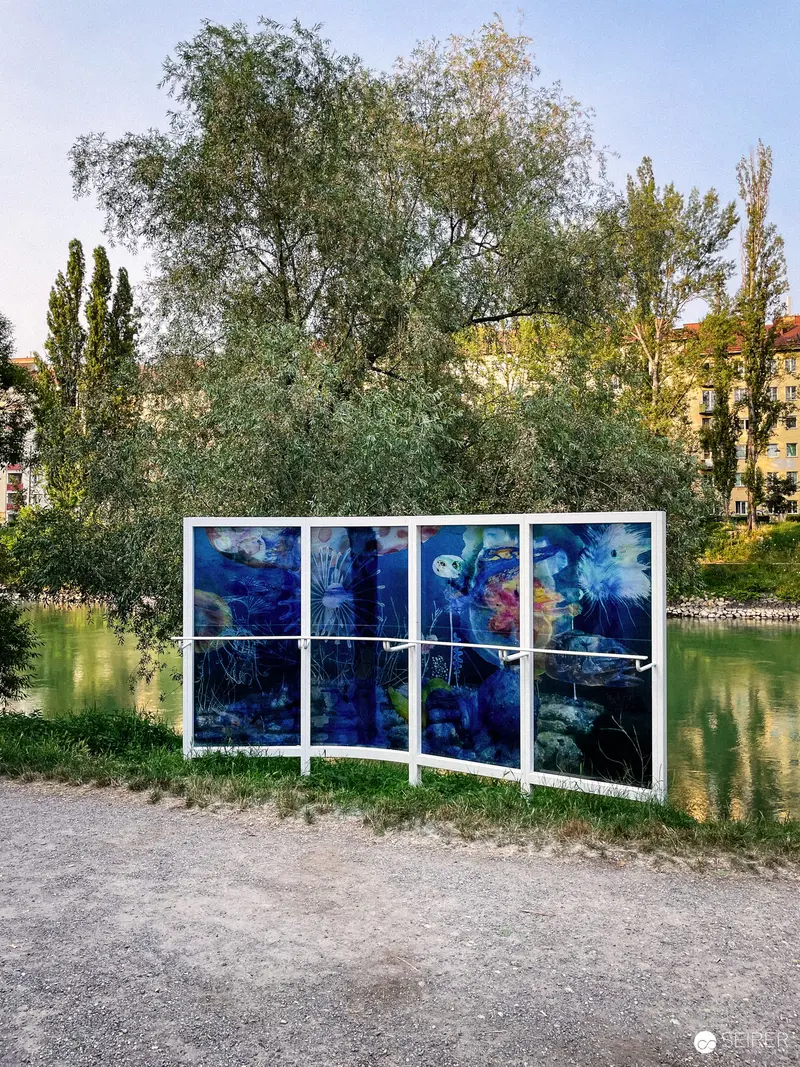 Reflective Art Installation Mirroring Urban Landscape by Kunst Haus Wien