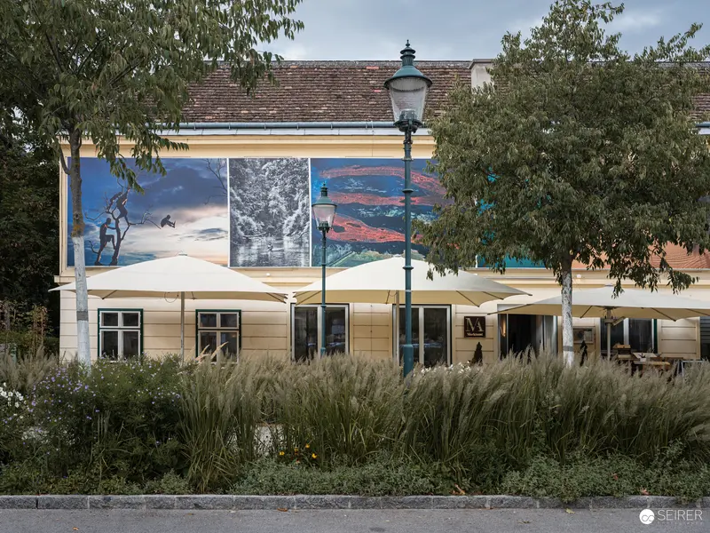 Ansichten Festival La Gacilly Baden Landscape Mural on Yellow Building Amid Grasses