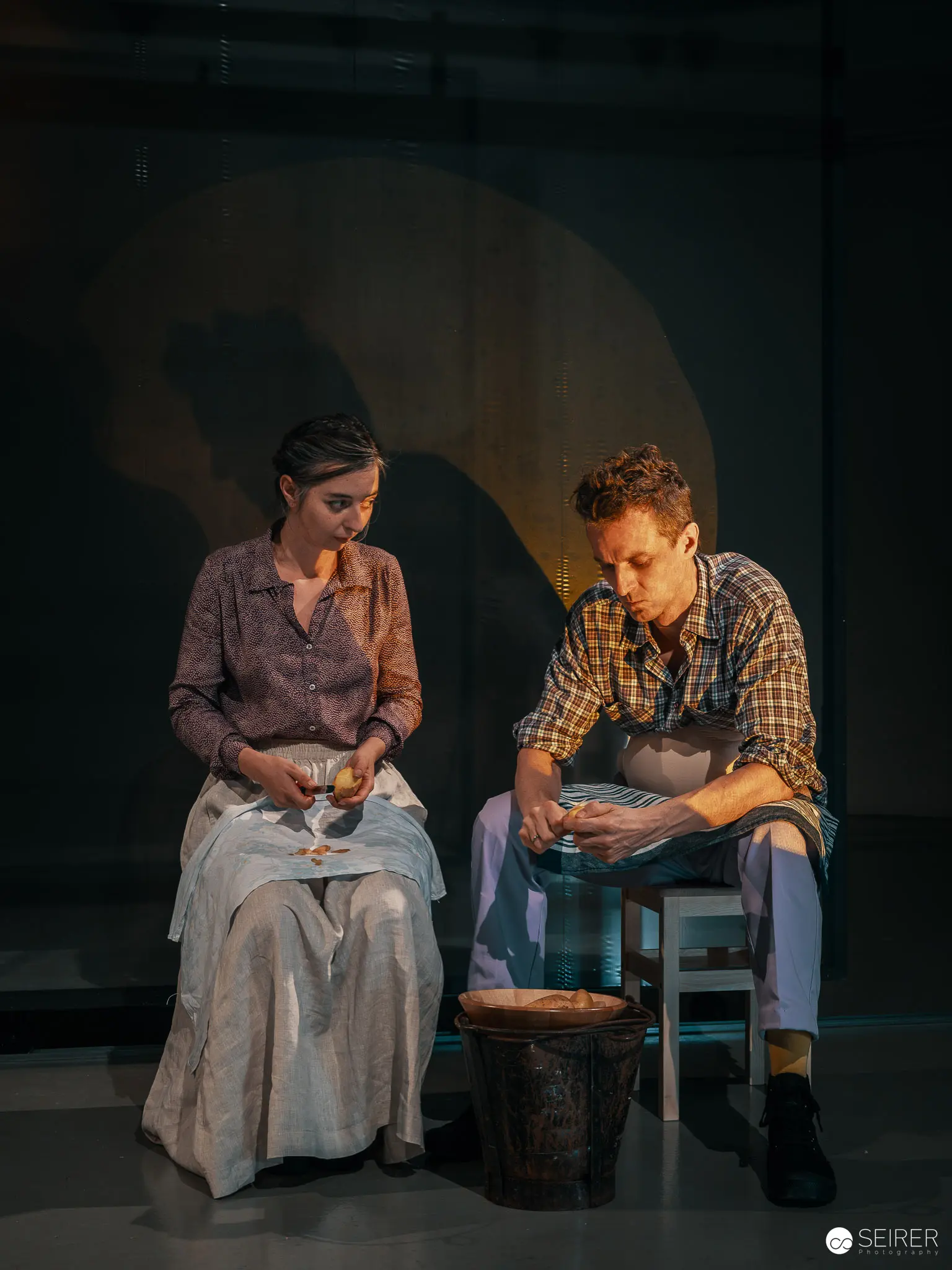 Theater Probe for "Der Nebel von Dybern" - Intimate Moment of Performance Preparation